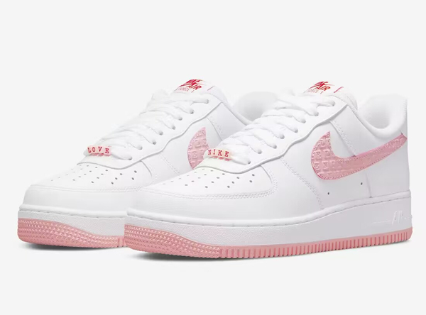 Women's Air Force 1 'Valentine's Day' White Pink Shoes 0224
